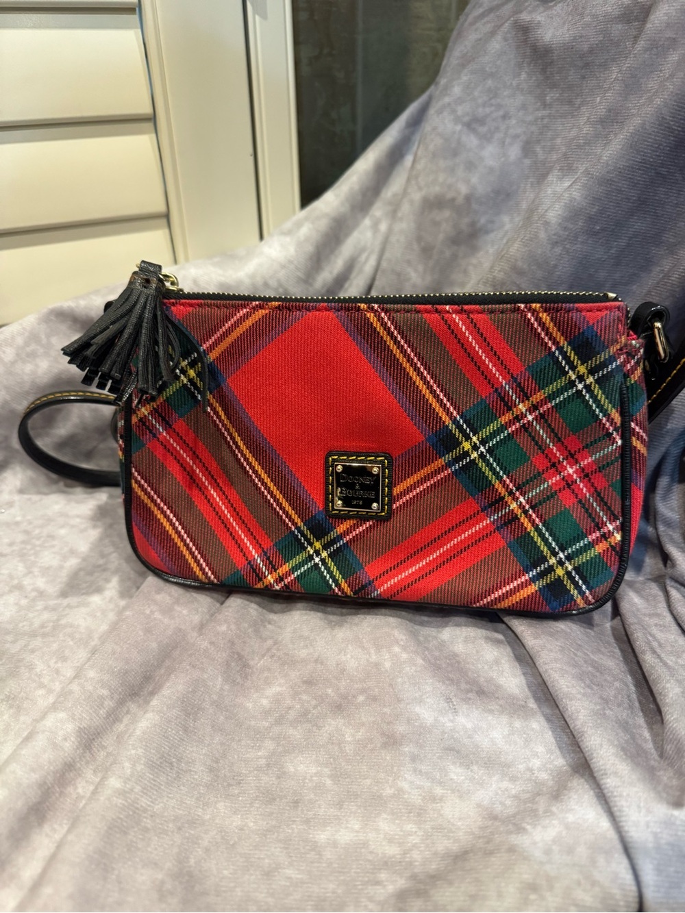 DOONEY & BOURKE Red Tartan Plaid Crossbody Crossbody